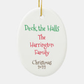 ブラウンストーンお洒落クリスマスハンド描画ヴィンテージ セラミックオーナメント (裏面)