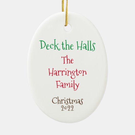 ブラウンストーンお洒落クリスマスハンド描画ヴィンテージ セラミックオーナメント (裏面)