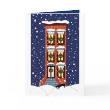 ブラウンストーンのクリスマスグリーティングカード