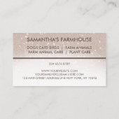 ブラウンストーングリッツヴェットクリニックファーム動物 名刺 (裏面)