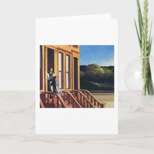 ブラウンストーンズの太陽光 – エドワードホッパー カード (正面)