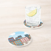 ブラウンストーン建物 コースター (側面)