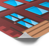 ブラウンストーン建物 ポスター (角)