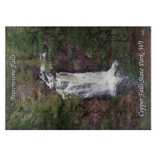 ブラウンストーン滝切断板 カッティングボード (正面)