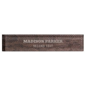 ブラウンスナンケスキンプリントデスク名プレート デスクネームプレート (正面)