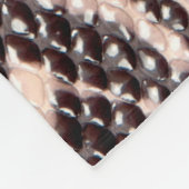 ブラウンスネークレザーテクスチャ フリースブランケット (角)