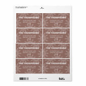 ブラウンスノーフレークの休日の宛先ラベル ラベル (フルシート)