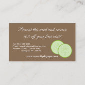 ブラウンスパガールキュウリスパマッサージ名刺 名刺 (裏面)