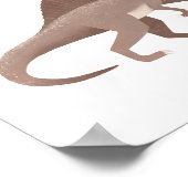 ブラウンスピノサウルス恐竜キッズルームポスター ポスター (角)