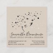 ブラウンスピリチュアル霊気フェミニンプラネット銀河系 スクエア名刺 (裏面)