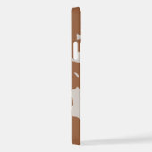 ブラウンスポッテッドコウィドアニマルプリント iPhoneケース (右側面)