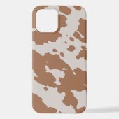 ブラウンスポッテッドコウィドアニマルプリント iPhoneケース (裏面)