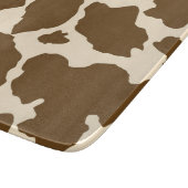 ブラウンスポットカウープリント農家ファームアニマルズクラス カッティングボード (角)