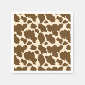 ブラウンスポットカウープリント農家ファームアニマルズクラス スタンダードカクテルナプキン (正面)