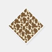 ブラウンスポットカウープリント農家ファームアニマルズクラス スタンダードカクテルナプキン (角)