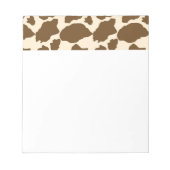 ブラウンスポットカウープリント農家ファームアニマルズクラス ノートパッド (正面)