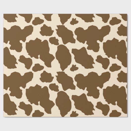 ブラウンスポットカウープリント農家ファームアニマルズクラス ラッピングペーパー (フラット)