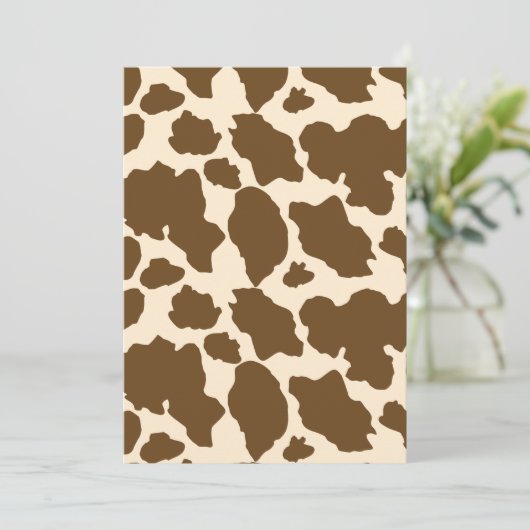 ブラウンスポットズ牛プリント農家ファームアニマルズクラシー サンキューカード (スタンド正面)