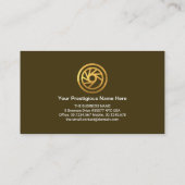 ブラウンスポーツカーのヘッドライトが詳細自動 名刺 (裏面)