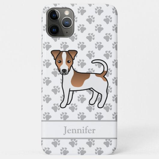 ブラウンスムースコートジャックラッセルテリア犬と名前 Case-Mate iPhoneケース (裏面)