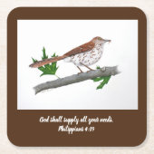 ブラウンスラッシャーのコースター スクエアペーパーコースター (正面)