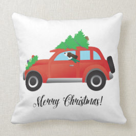 ブラウンスリンガースパニエル犬ドッグ – ツリーが上の車 クッション