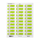 ブラウンスワルズダマスクグリーン差出人住所ラベル ラベル (フルシート)