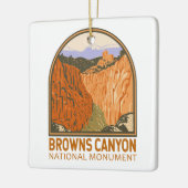 ブラウンズキャニオンナショナルモニュメントコロラドヴィンテージ セラミックオーナメント (左)