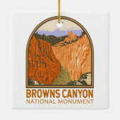 ブラウンズキャニオンナショナルモニュメントコロラドヴィンテージ セラミックオーナメント (裏面)