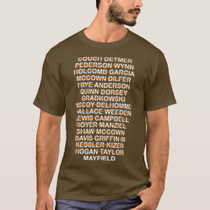 ブラウンズクォーターバックリストベイカーメイフィールド1999 Tシャツ