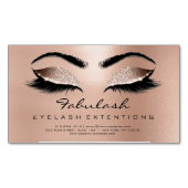 ブラウンズバラ金ゴールドグリッターワクシングメイクアップラッシュ マグネット名刺 (正面)