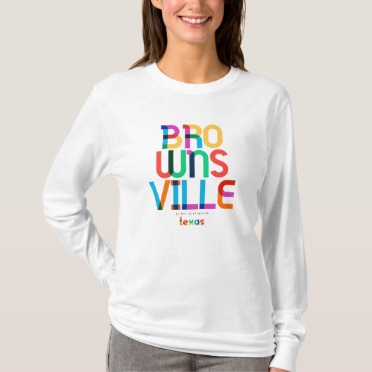 ブラウンズビルテキサス州半ポップ・アートの世紀美術 Tシャツ (正面)