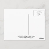 ブラウンズヘッド灯台、メイン州のポストカード ポストカード (裏面)