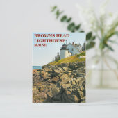 ブラウンズヘッド灯台、メイン州のポストカード ポストカード (スタンド正面)