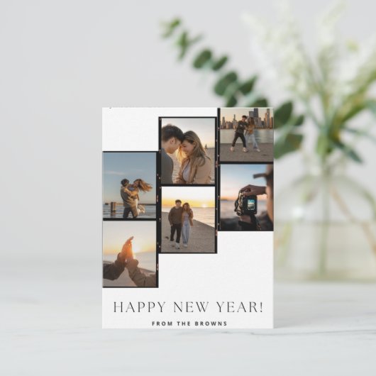 ブラウンズ一家より　新年のご挨拶 ノートカード (スタンド正面)