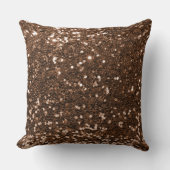 ブラウンセクフェイクイングリッター装飾用クッション クッション (正面)