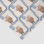 ブラウンセータープリドスカーフのブルーバルーンベア 薄葉紙 (詳細)