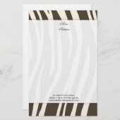 ブラウンゼブラストライプ背景色!! 便箋 (正面/裏面)