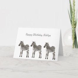 ブラウンゼブラス誕生日 カード