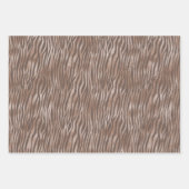 ブラウンゼブラ赤面ピーチグラデーション ラッピングペーパーシート (正面3)