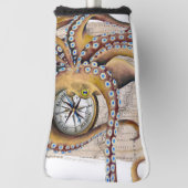 ブラウンタコヴィンテージマップコンパス ゴルフヘッドカバー (回転90)