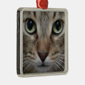 ブラウンタビー猫 メタルオーナメント (右)