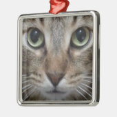 ブラウンタビー猫 メタルオーナメント (左)