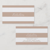 ブラウンタモダンーストライプペクラシック名刺 名刺 (正面/裏面)