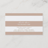 ブラウンタモダンーストライプペクラシック名刺 名刺 (裏面)