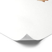 ブラウンタンとクリームヴィンテージホットエアバルーン ポスター (角)