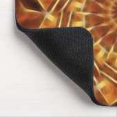 ブラウンタンの金ゴールドの万華鏡のように千変万化するパターンの芸術1 マウスパッド (コーナー)