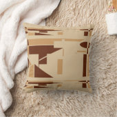 ブラウンタンオンタンサウスウエストルックミニマルデザイン クッション (ブランケット)