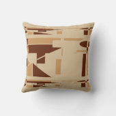 ブラウンタンオンタンサウスウエストルックミニマルデザイン クッション (裏面)