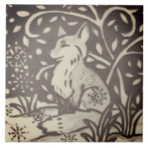 ブラウンタンキツネスノーフローラフリーウッドランドデコール